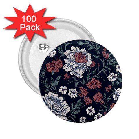 Flower Pattern 2.25  Buttons (100 pack)  from ArtsNow.com Front