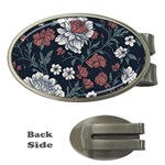 Flower Pattern Money Clips (Oval) 