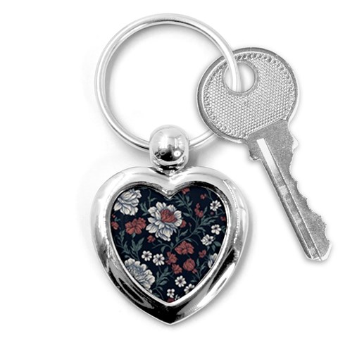 Flower Pattern Key Chain (Heart) from ArtsNow.com Front