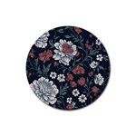 Flower Pattern Rubber Coaster (Round)
