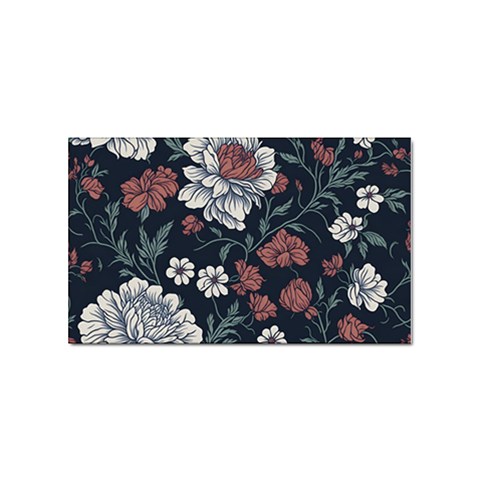 Flower Pattern Sticker (Rectangular) from ArtsNow.com Front