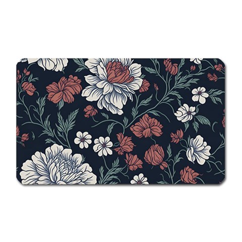 Flower Pattern Magnet (Rectangular) from ArtsNow.com Front