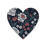 Flower Pattern Heart Magnet