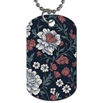 Flower Pattern Dog Tag (Two Sides)