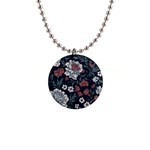 Flower Pattern 1  Button Necklace