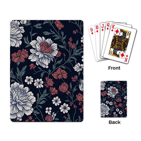 Flower Pattern Playing Cards Single Design (Rectangle) from ArtsNow.com Back