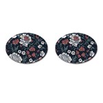 Flower Pattern Cufflinks (Oval)