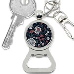 Flower Pattern Bottle Opener Key Chain