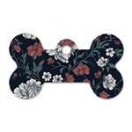 Flower Pattern Dog Tag Bone (Two Sides)