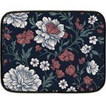 Flower Pattern Two Sides Fleece Blanket (Mini)