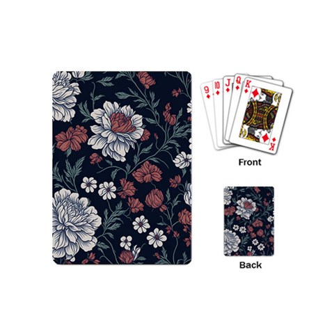 Flower Pattern Playing Cards Single Design (Mini) from ArtsNow.com Back