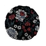 Flower Pattern Standard 15  Premium Round Cushions