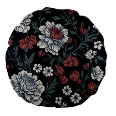 Flower Pattern Large 18  Premium Round Cushions from ArtsNow.com Back