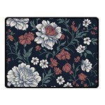 Flower Pattern Two Sides Fleece Blanket (Small)