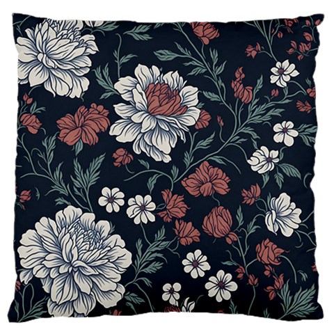 Flower Pattern Standard Premium Plush Fleece Cushion Case (One Side) from ArtsNow.com Front
