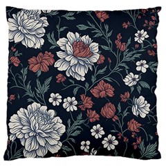 Flower Pattern Large Premium Plush Fleece Cushion Case (Two Sides) from ArtsNow.com Front