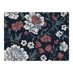 Flower Pattern Two Sides Premium Plush Fleece Blanket (Mini)
