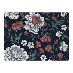 Flower Pattern Two Sides Premium Plush Fleece Blanket (Mini) from ArtsNow.com 35 x27  Blanket Back