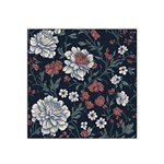 Flower Pattern Satin Bandana Scarf 22  x 22 