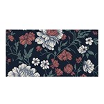 Flower Pattern Satin Wrap 35  x 70 