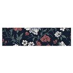Flower Pattern Oblong Satin Scarf (16  x 60 )