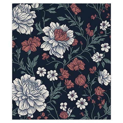 Flower Pattern Drawstring Pouch (XS) from ArtsNow.com Back