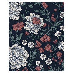Flower Pattern Drawstring Pouch (XL) from ArtsNow.com Back