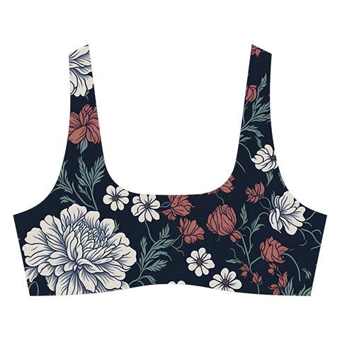 Flower Pattern Cross Back Hipster Bikini Set from ArtsNow.com Front