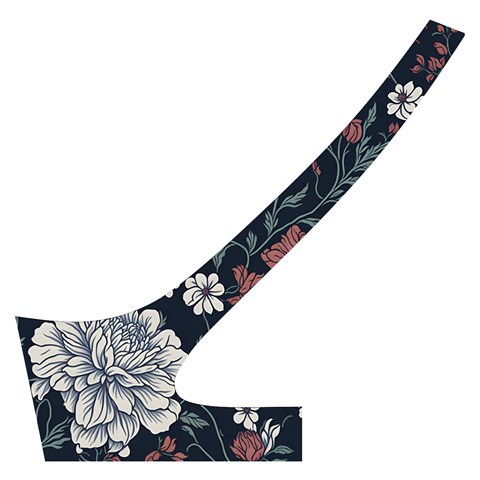 Flower Pattern Cross Back Hipster Bikini Set from ArtsNow.com Back Left