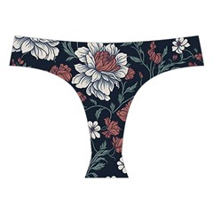 Flower Pattern Cross Back Hipster Bikini Set from ArtsNow.com Front Under