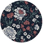 Flower Pattern Wooden Bottle Opener (Round)