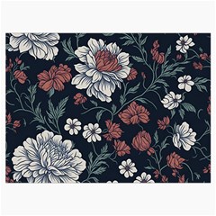 Flower Pattern Roll Up Canvas Pencil Holder (L) from ArtsNow.com Front