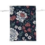 Flower Pattern Lightweight Drawstring Pouch (XL)