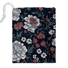 Flower Pattern Drawstring Pouch (5XL) from ArtsNow.com Back