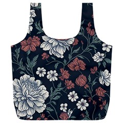Flower Pattern Full Print Recycle Bag (XXL) from ArtsNow.com Front