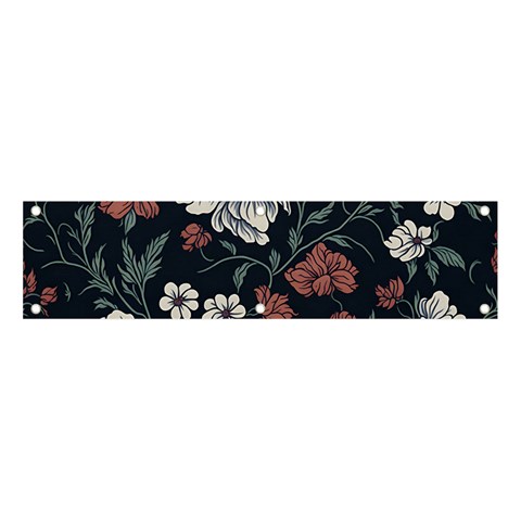 Flower Pattern Banner and Sign 4  x 1  from ArtsNow.com Front