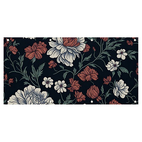 Flower Pattern Banner and Sign 8  x 4  from ArtsNow.com Front