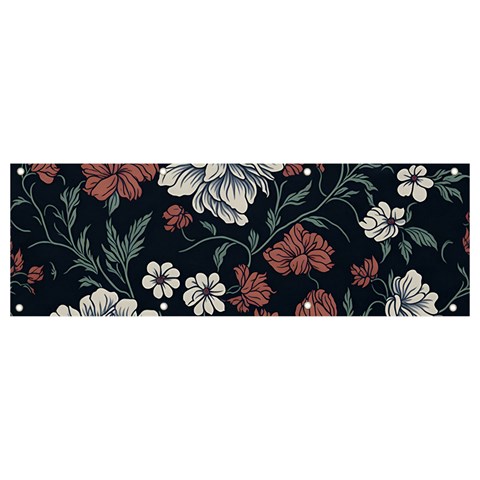 Flower Pattern Banner and Sign 9  x 3  from ArtsNow.com Front