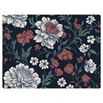 Flower Pattern Two Sides Premium Plush Fleece Blanket (Extra Small)