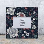 Flower Pattern White Box Photo Frame 4  x 6 