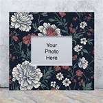 Flower Pattern White Wall Photo Frame 5  x 7 