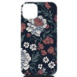 Flower Pattern iPhone 14 Plus Black UV Print Case