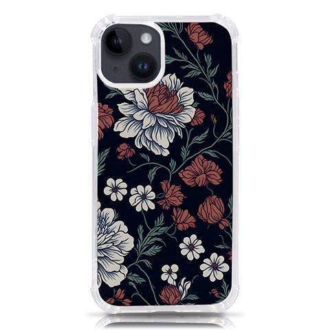 Flower Pattern iPhone 14 TPU UV Print Case from ArtsNow.com Front