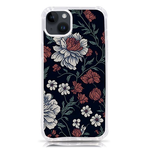 Flower Pattern iPhone 14 Plus TPU UV Print Case from ArtsNow.com Front