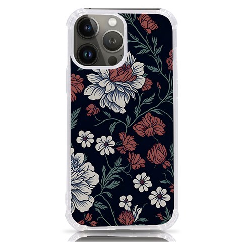 Flower Pattern iPhone 13 Pro Max TPU UV Print Case from ArtsNow.com Front