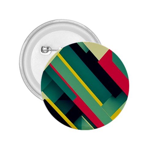 Abstract Geometric Design Pattern 2.25  Buttons from ArtsNow.com Front