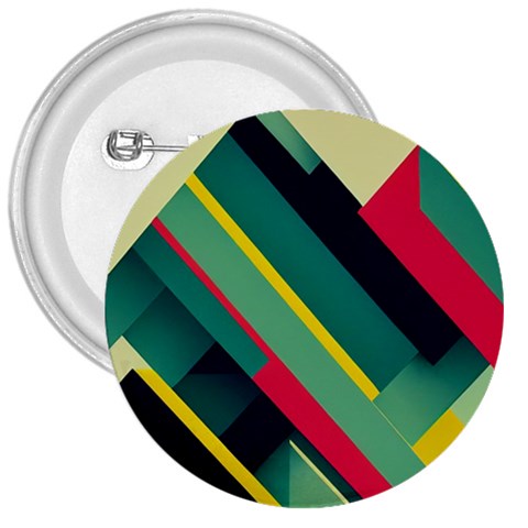 Abstract Geometric Design Pattern 3  Buttons from ArtsNow.com Front