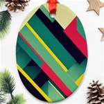 Abstract Geometric Design Pattern Ornament (Oval)