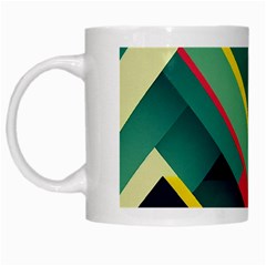 Abstract Geometric Design Pattern White Mug from ArtsNow.com Left