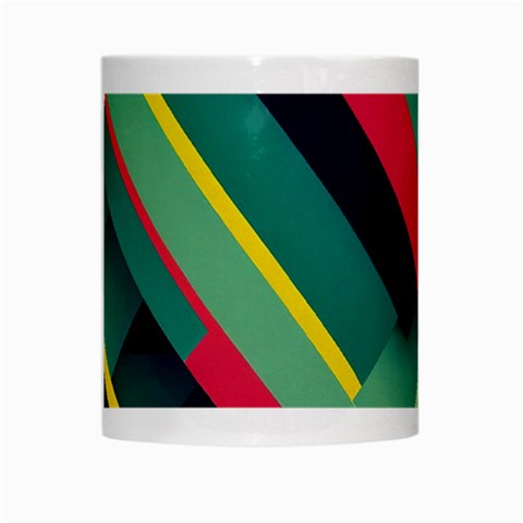Abstract Geometric Design Pattern White Mug from ArtsNow.com Center